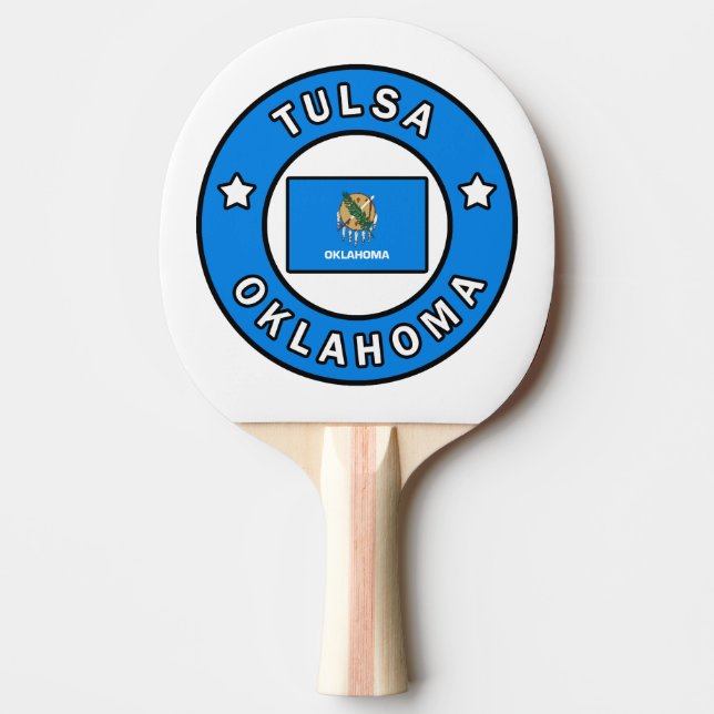 Tulsa Oklahoma Ping Pong Paddle (Front)
