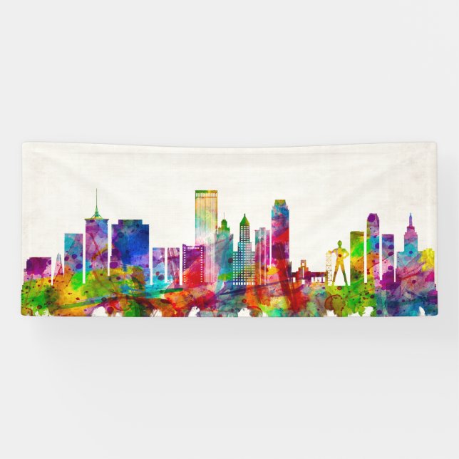 Tulsa Oklahoma Skyline Banner (Horizontal)
