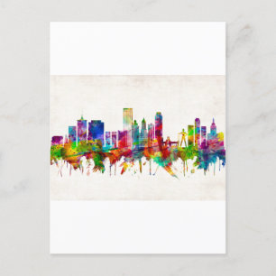Tulsa Oklahoma Skyline Invitation Postcard
