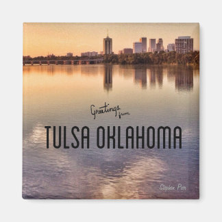 Tulsa Oklahoma Skyline Magnet