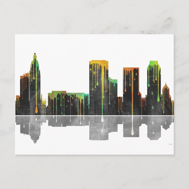 Tulsa Oklahoma Skyline Postcard (Front)