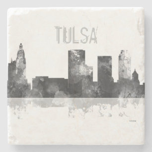 TULSA, OKLAHOMA SKYLINE STONE COASTER