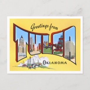 Tulsa, Oklahoma Vintage Big Letters Postcard