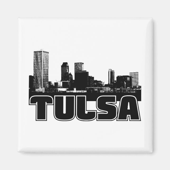 Tulsa Skyline Magnet (Front)