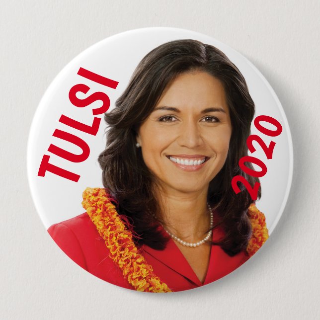 Tulsi 2020 10 cm round badge (Front)