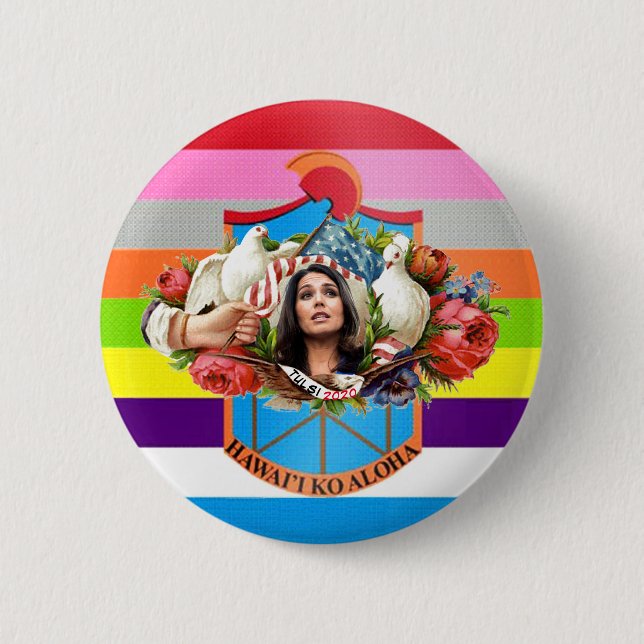 Tulsi Gabbard 2020 6 Cm Round Badge (Front)