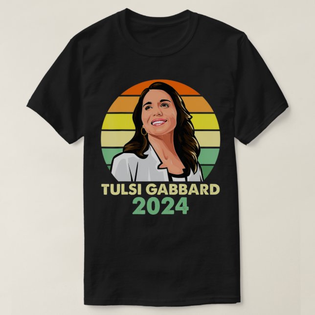 Tulsi Gabbard for President 2024 Patriot Democrat  T-Shirt (Design Front)