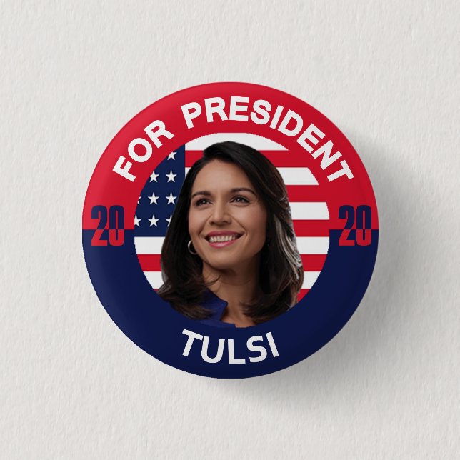 Tulsi Gabbard for President 3 Cm Round Badge (Front)