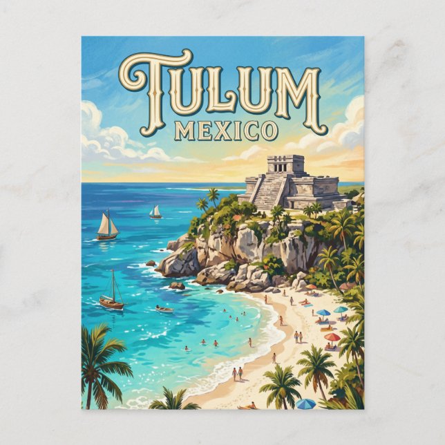 Tulum Archaeological Zone Mexico Postcard (Front)