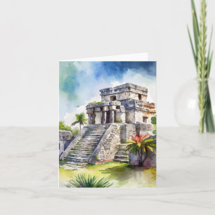 Tulum Cancun Mexico Watercolor Card