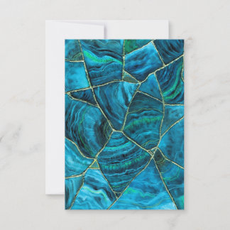 Tulum Cenote Turquoise Marble Thank You Card