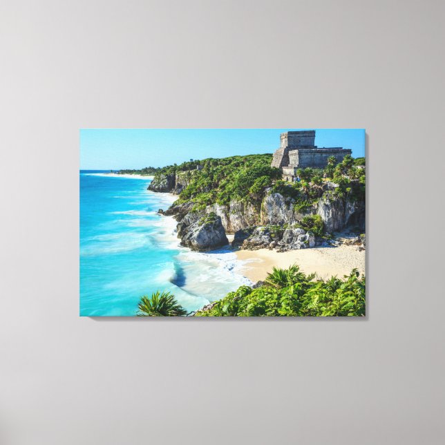 Tulum Mayan Ruins Canvas Print (Front)