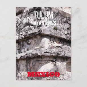 Tulum Mayan Temple Mexico Postcard