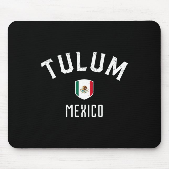 Tulum Mexico - Mexican Flag Tulum Tee  Mouse Mat (Front)