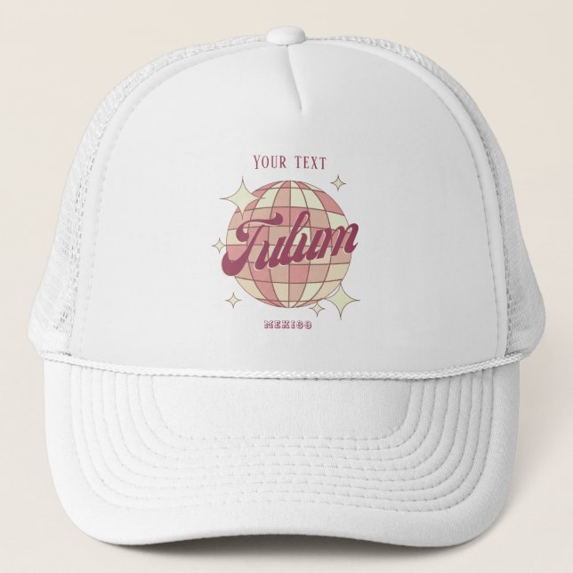 Tulum Mexico souvenir gift beach outfit cap hat (Front)