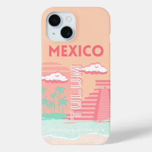 Tulum, Mexico, Travel Art iPhone 15 Case