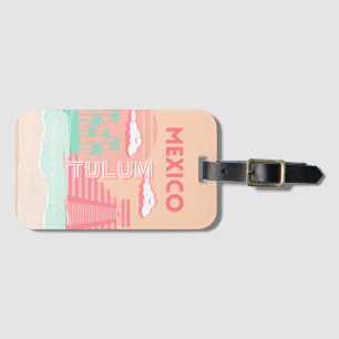 Tulum, Mexico, Travel Art Luggage Tag