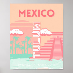 Tulum, Mexico, Travel Art Poster