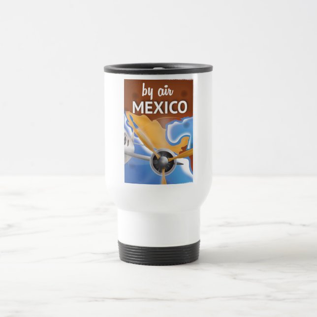 Tulum, mexico travel poster travel mug (Center)