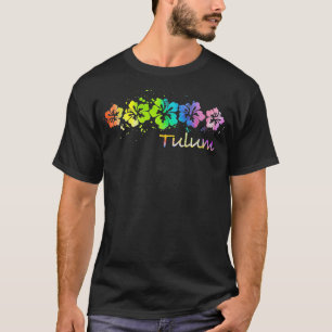 Tulum Mexico Watercolor Beach Surf T-Shirt