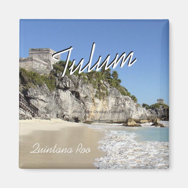 Tulum Quintana Roo Mexico Travel Photo Magnet (Front)