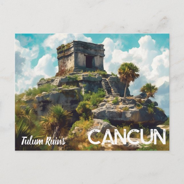 Tulum Ruins Cancun Postcard  (Front)