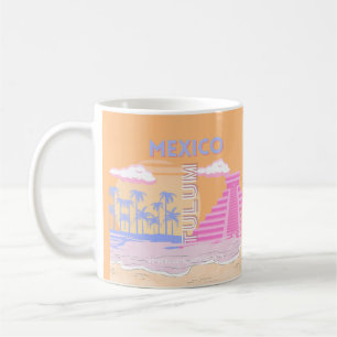 Tulum, Travel Art, Preppy Coffee Mug