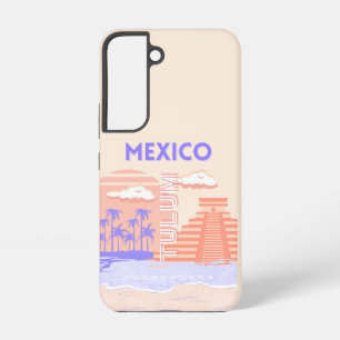 Tulum, Travel Art, Retro Art Samsung Galaxy Case