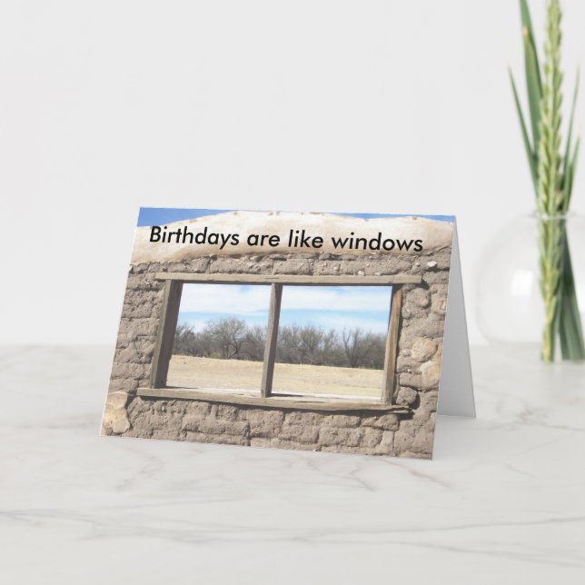 Tumacacori Mission Window Birthday Card (Front)