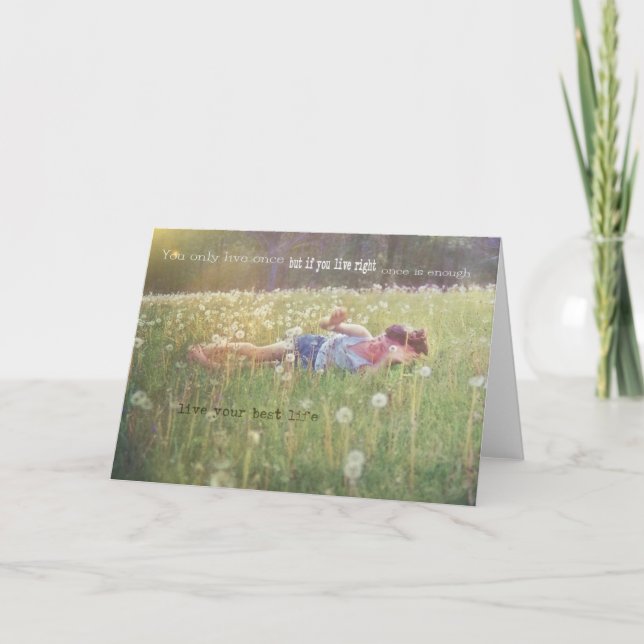 TUMBLE IN THE GRASS Greeting Card (Front)