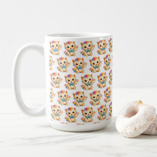 Tumble the Kitten Rainbow  Coffee Mug