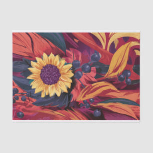 Tumbleflower, Autumn Leaves and Fall Blooms Tissue Paper