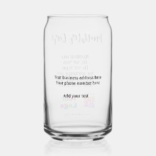 Tumbler care instructions add business name logo can glass
