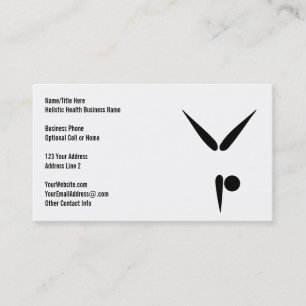 Tumbler Gymnast Gymnastics Symbol Simple Business Card