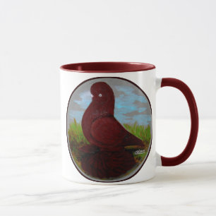 Tumbler Pigeon Red Muff Mug