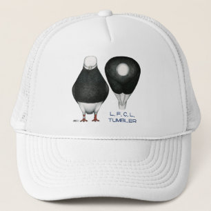 Tumbler Pigeon  Standard Black Bald Trucker Hat