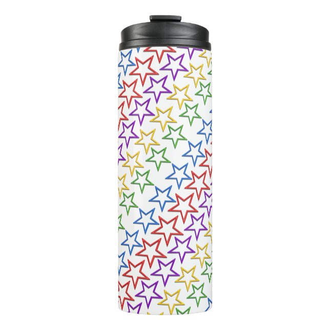 Tumbler - Rows of Coloured Stars (Front)