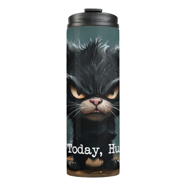 Tumbler with funny cat design (Front)