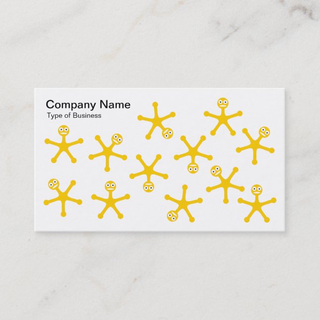 Tumblers - Amber on White Business Card (Front)