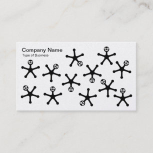 Tumblers - Black on White (Platinum) Business Card