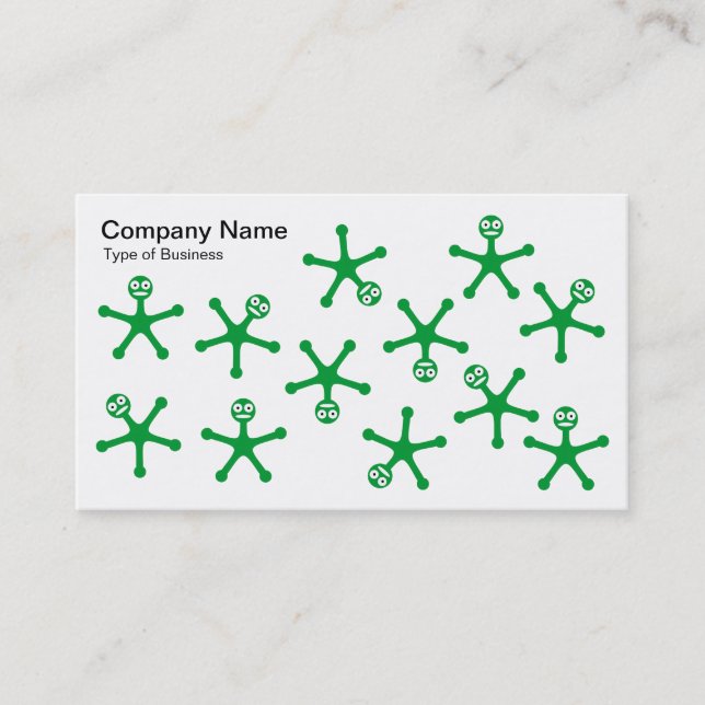 Tumblers - Grass Green on White Business Card (Front)