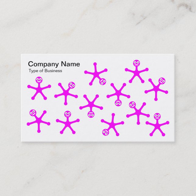 Tumblers - Magenta on White Business Card (Front)