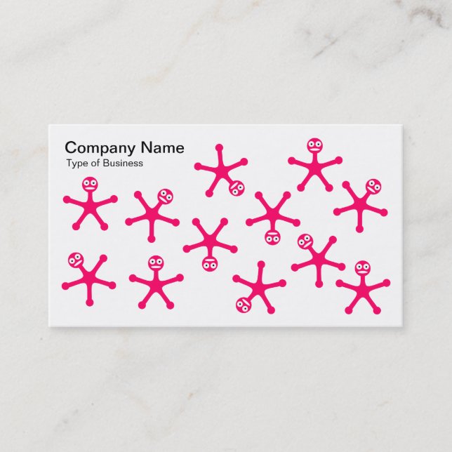 Tumblers - Neon Red on White Business Card (Front)