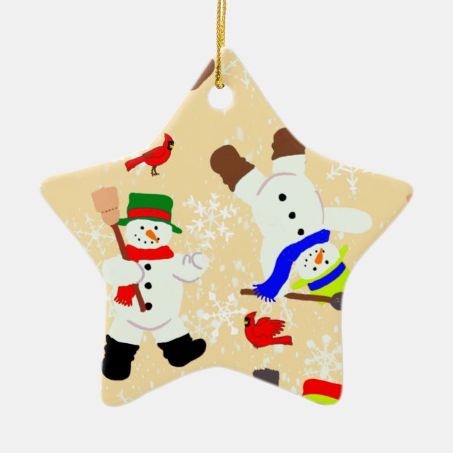 Tumblin’ Snowmen Ornament (Front)