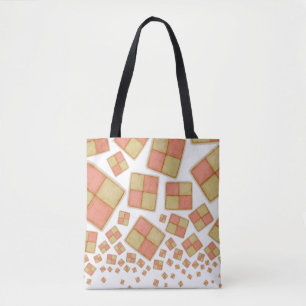 Tumbling Battenberg cake Tote Bag
