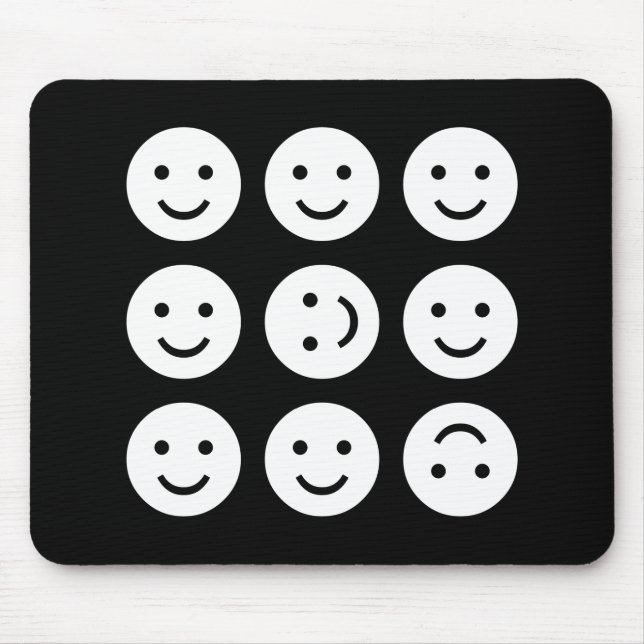 Tumbling - Black and White Mouse Mat (Front)