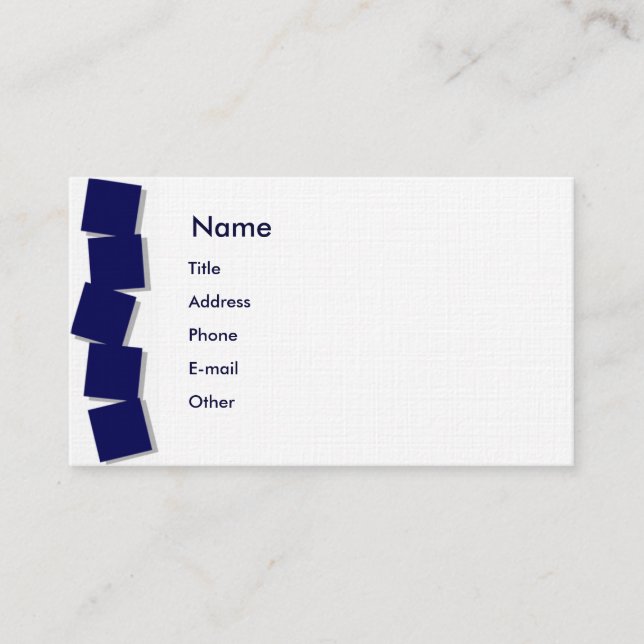 Tumbling Blocks Business Card (Front)