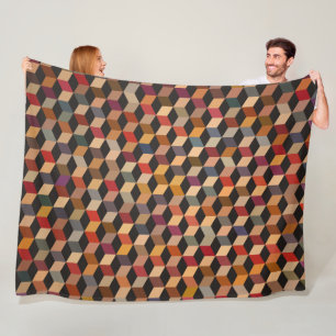Tumbling Blocks Fleece Blanket