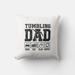 Tumbling Dad Drive Pay Clap Repeat Shirt Design_1 Cushion