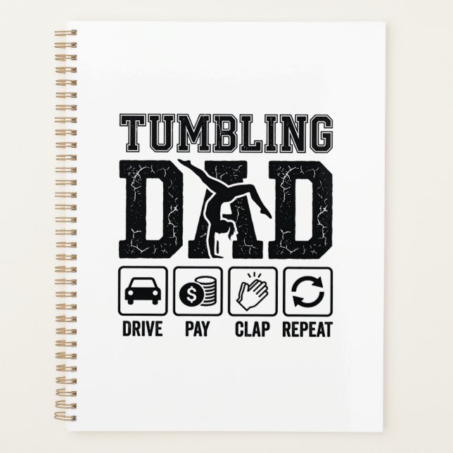 Tumbling Dad Drive Pay Clap Repeat Shirt Design_1 Planner (Front)
